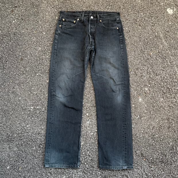 90s 빈티지 리바이스 501 블랙 흑청