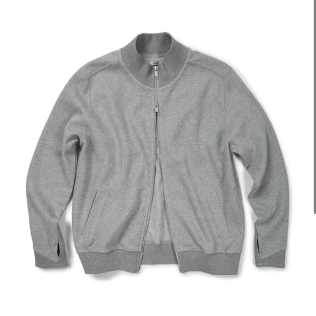 ETCE pannel knit zip up (gray)