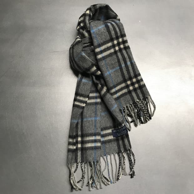 버버리 정품 캐시미어 머플러 그레이