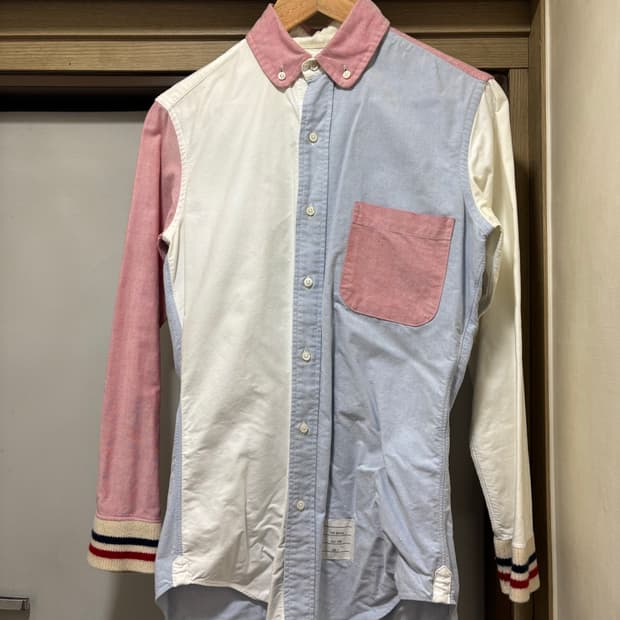 톰브라운 컬러블록 셔츠 (사이즈0)