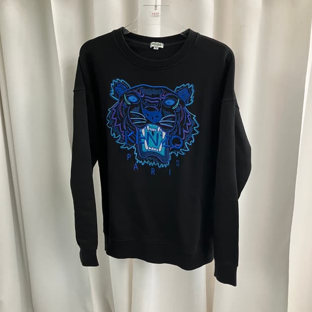 KENZO 겐조 블랙 타이거 스웨트셔츠 XL 