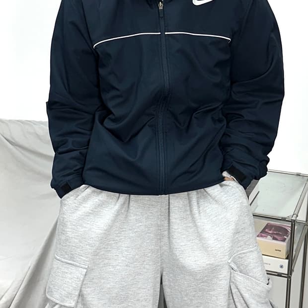 나이키 네이비 드라이핏 바람막이 L