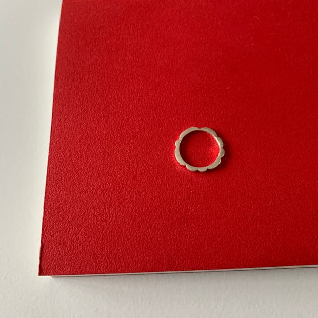 petal silver ring