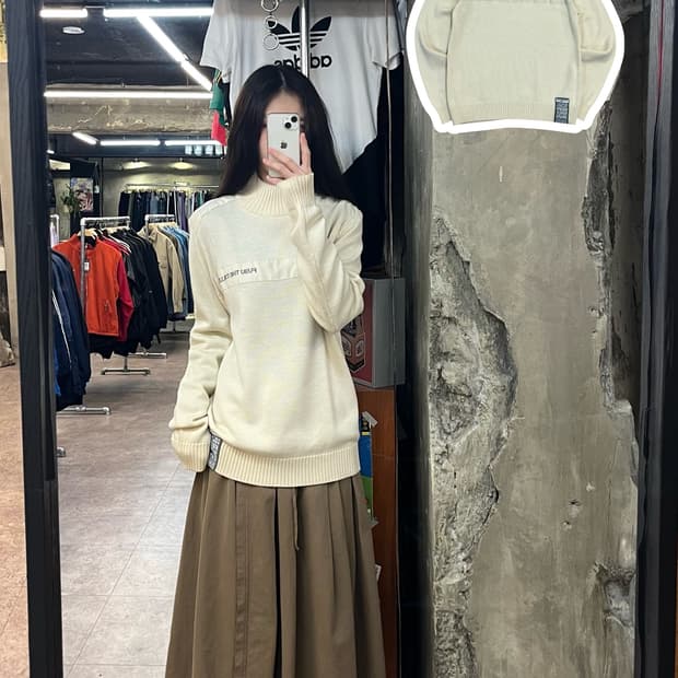 후부 니트 아이보리 L(100)#csz2869