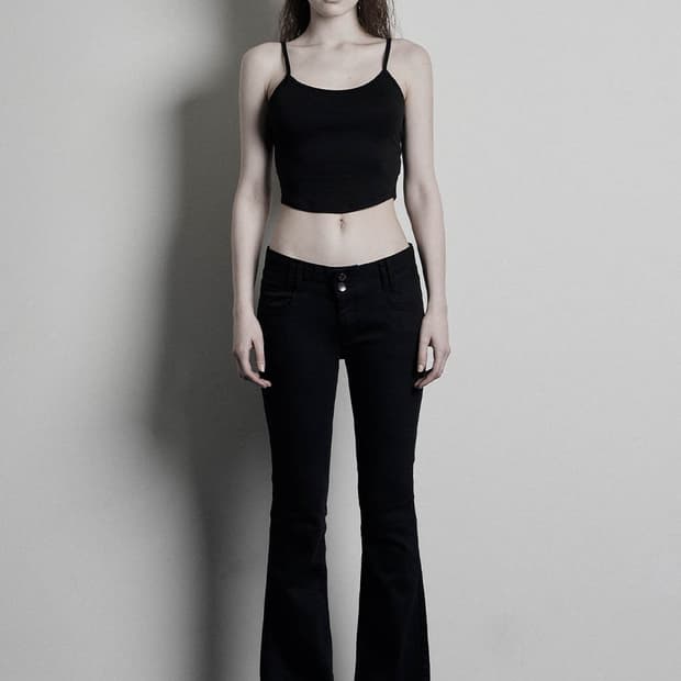 보헤미안서울 보헴서 투버튼 부츠컷 블랙 S