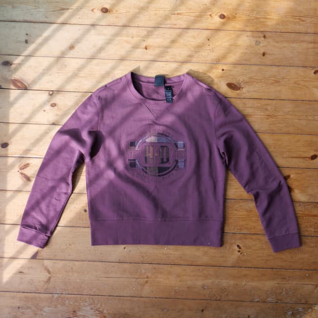 할리데이비슨 펠트 로고 맨투맨 