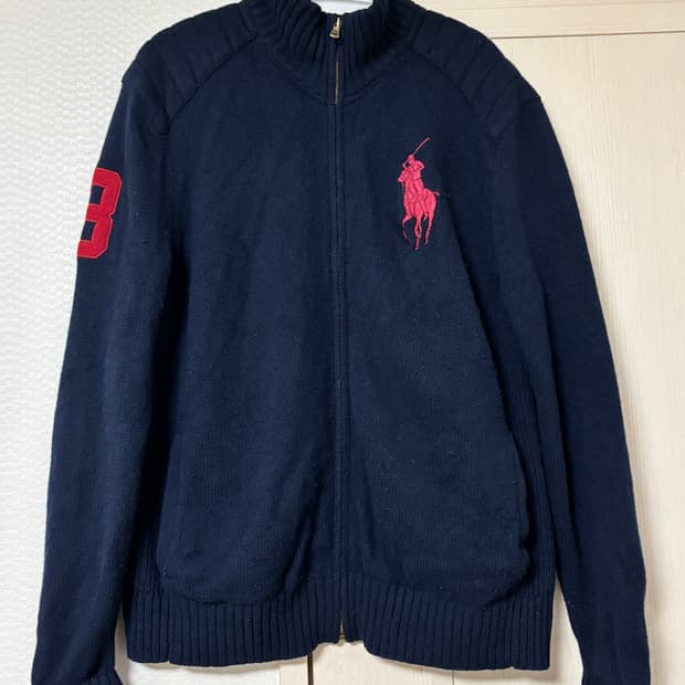 폴로 랄프로렌 니트 집업 L 네이비(정품) 