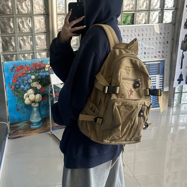 VINTAGE CANVAS COMPACT BACKPACK 컴팩트 백팩