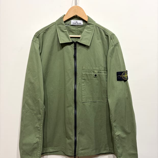 22SS 스톤아일랜드 스트레치 가먼트 다이드 셔츠 자켓