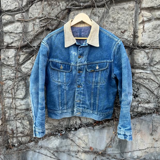 70~80s lee 빈티지 스톰라이더 블랭킷 안감 데님 트러커 자켓