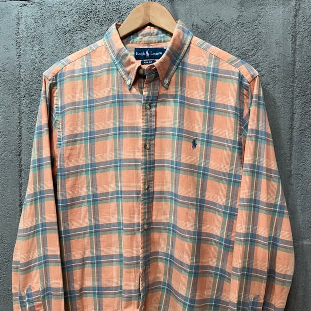랄프로렌 폴로 체크 셔츠 (XL)  