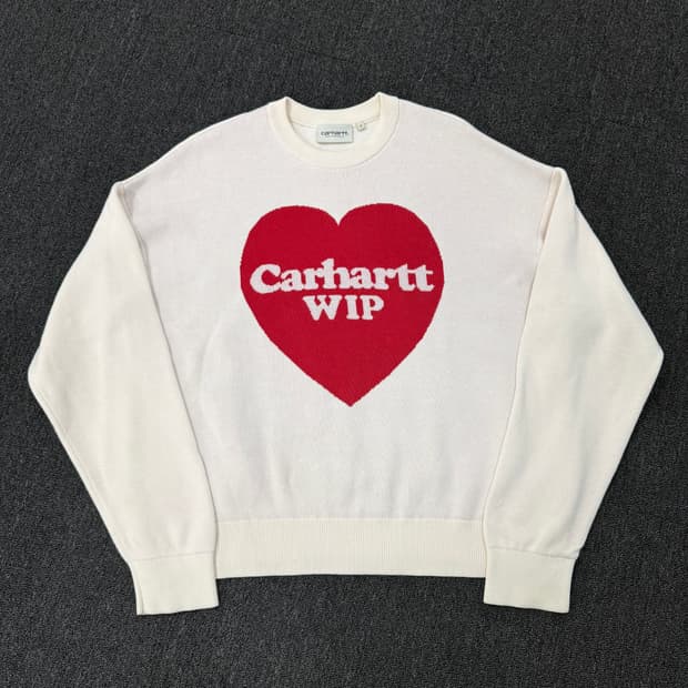 칼하트wip 하트로고 니트