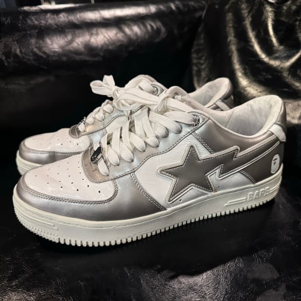 Bapestar silver 스니커즈