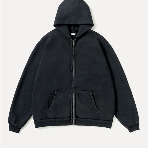 아프레쎄 / 26fw 빈티지 집 스웨트 후디 / 블랙 / 4