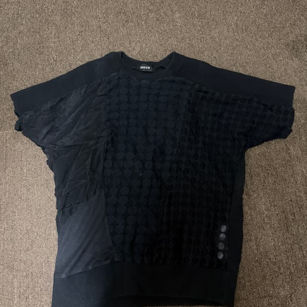 빈티지 시스루 반팔티셔츠