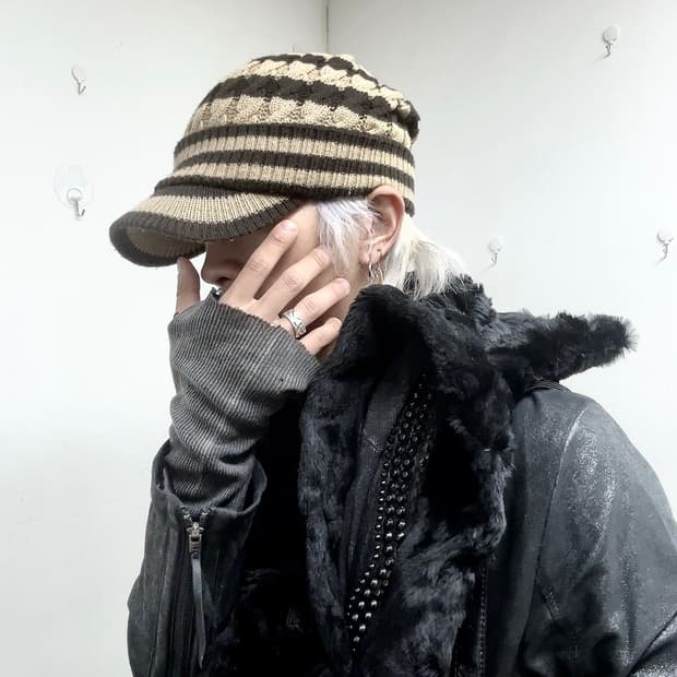 2000s Stipe Knit Cap