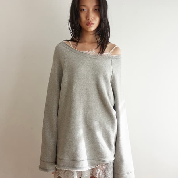 세릭 basic sweat top gray