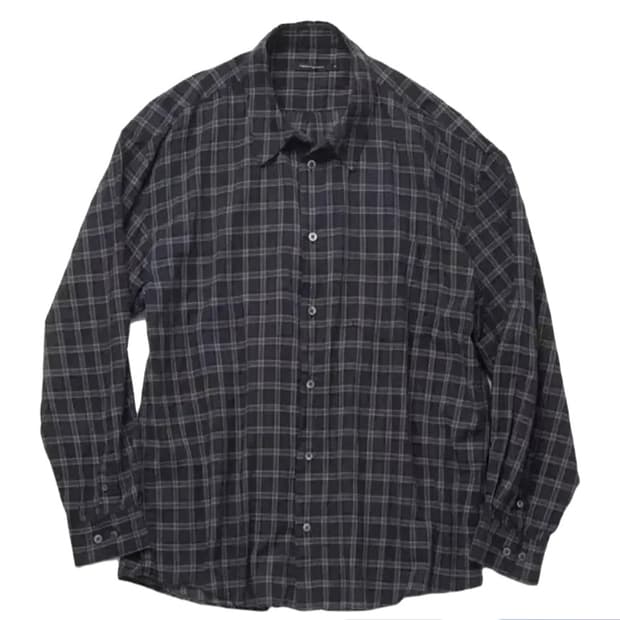 [2] 해칭룸 클래식 셔츠 타탄 체크 다크 네이비