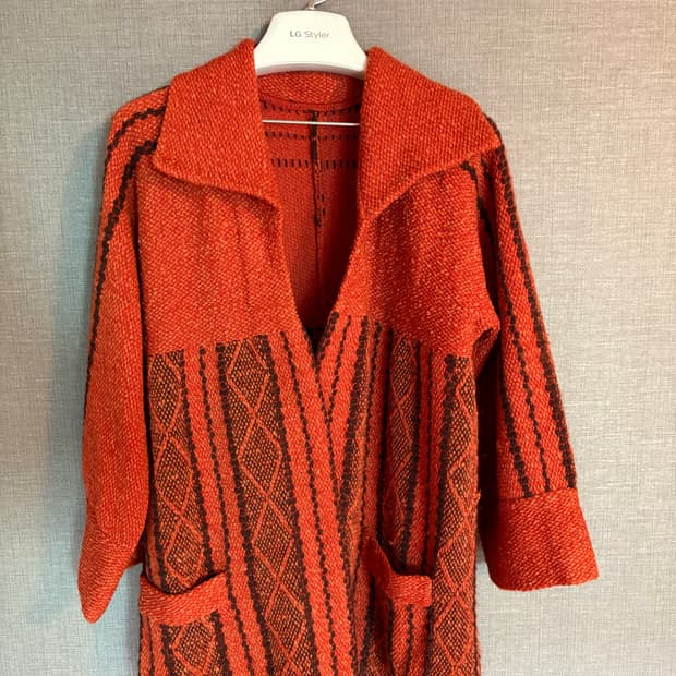 🧶 빈티지 오렌지 니트 자켓