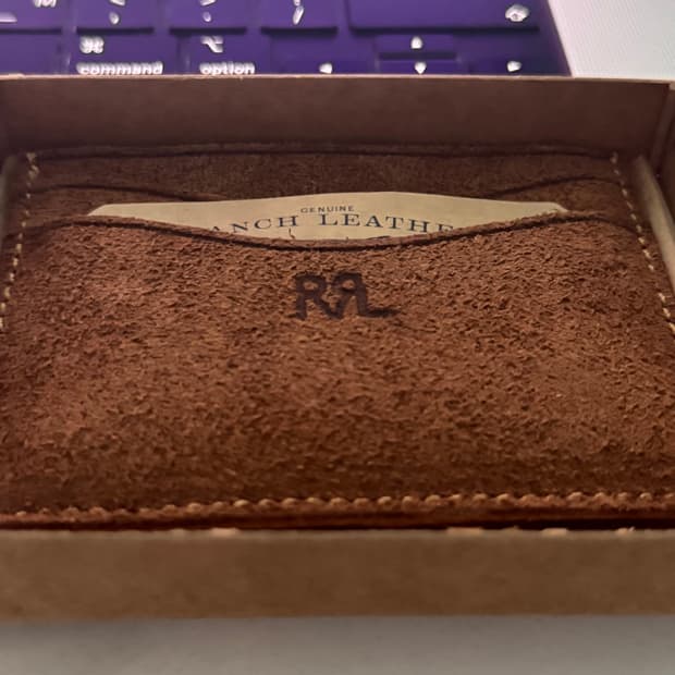 RRL 러프아웃 스웨이드 카드지갑