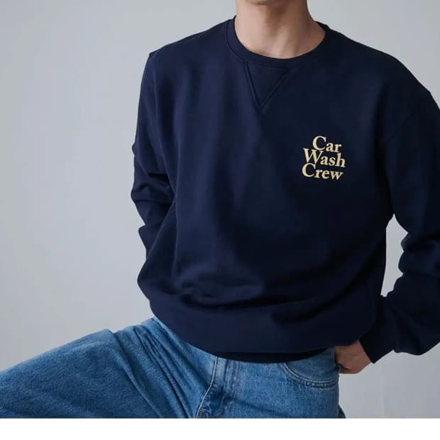 카워시크루 맨투맨 다크네이비