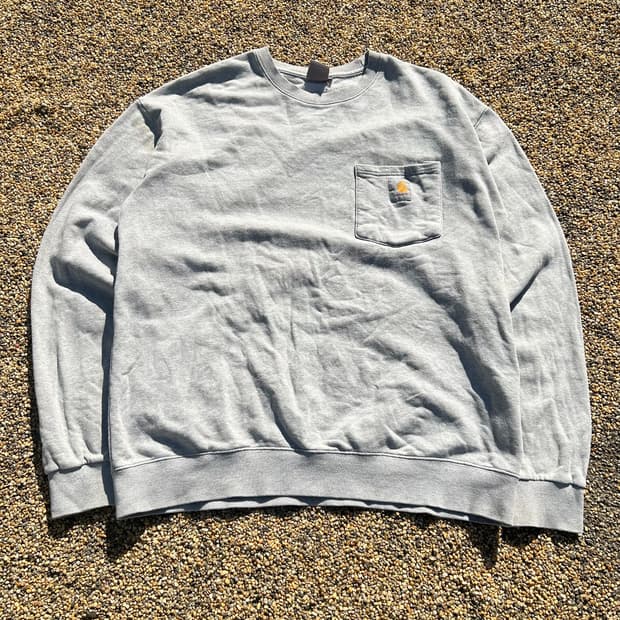 칼하트 원포켓 그레이 맨투맨