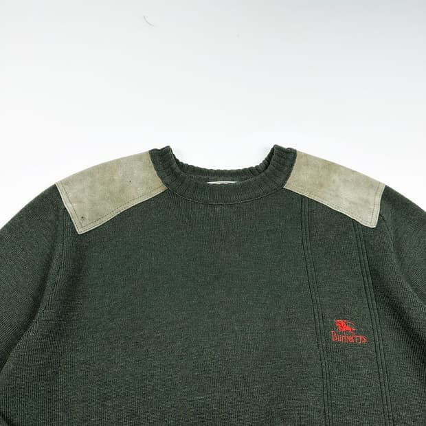 버버리 올드스쿨 카키 코만도 니트 (L)