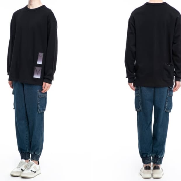 (100) 지오송지오 송지오 옴므 블랙 긴팔 티셔츠 맨투맨