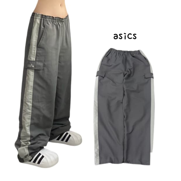 아식스 00s 올드스쿨 바람막이 카고 트랙팬츠