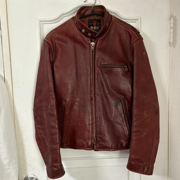 R.B.C 리얼 레더 빈티지 가죽 자켓