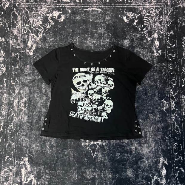 Skull Design Black T-Shirt