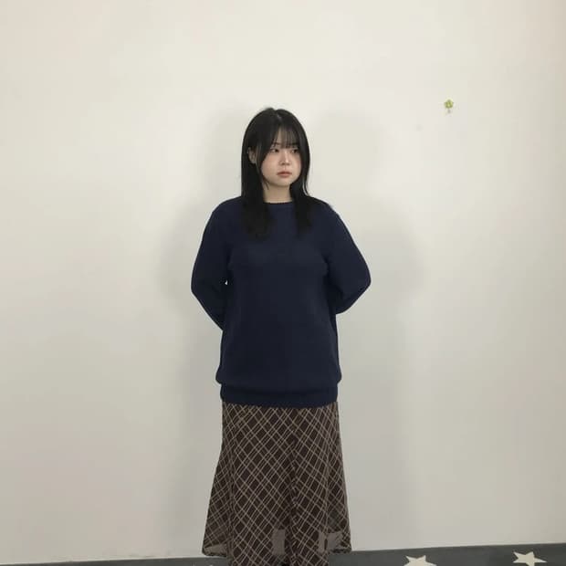 APC Navy Crew Knit Sweater