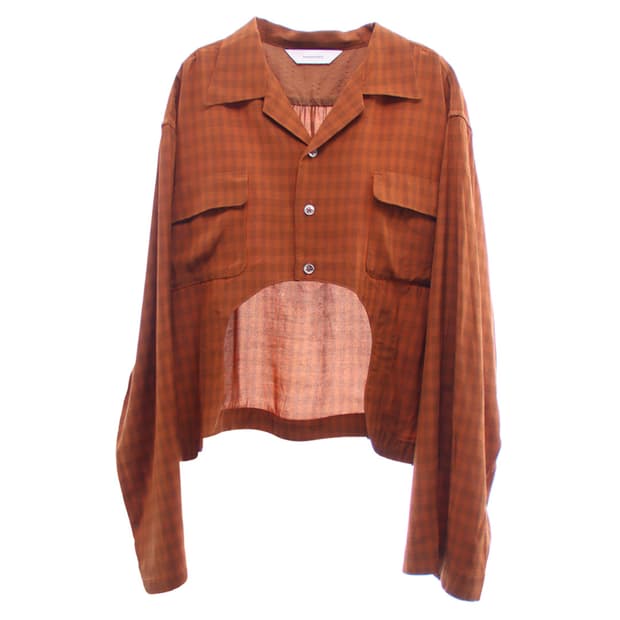 사스콰치패브릭스 오렌지 체크 볼레로