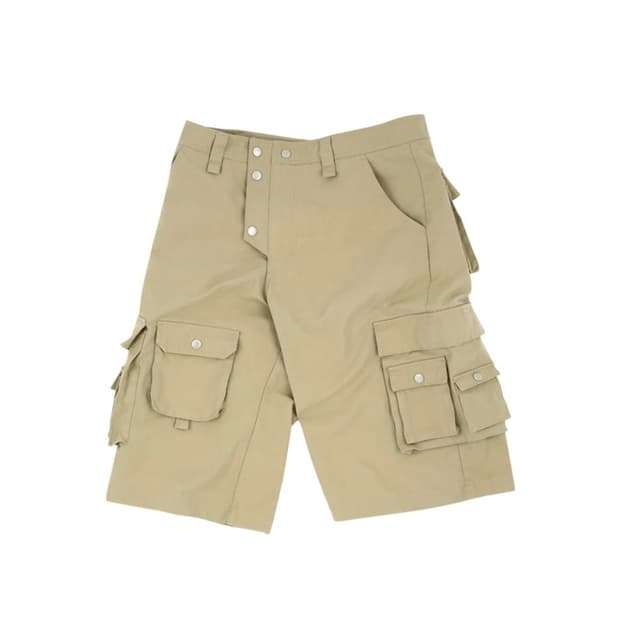 (M) 노우웨이브 멀티포켓 카고 버뮤다 팬츠 베이지