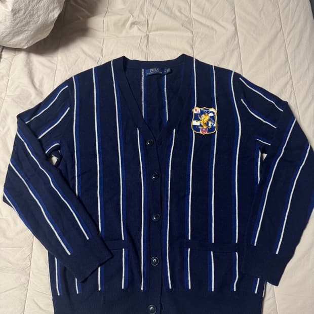 폴로 랄프로렌 스트라이프 와펜 가디건