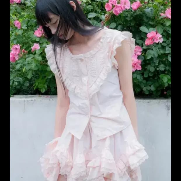 플레따 블라우스 핑크