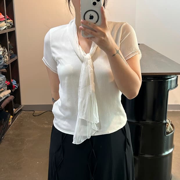 페어리 스카프 블라우스