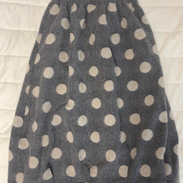 도트 스커트 그레이