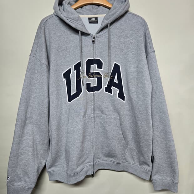 뉴발란스 USA  후드집업 회색XL 