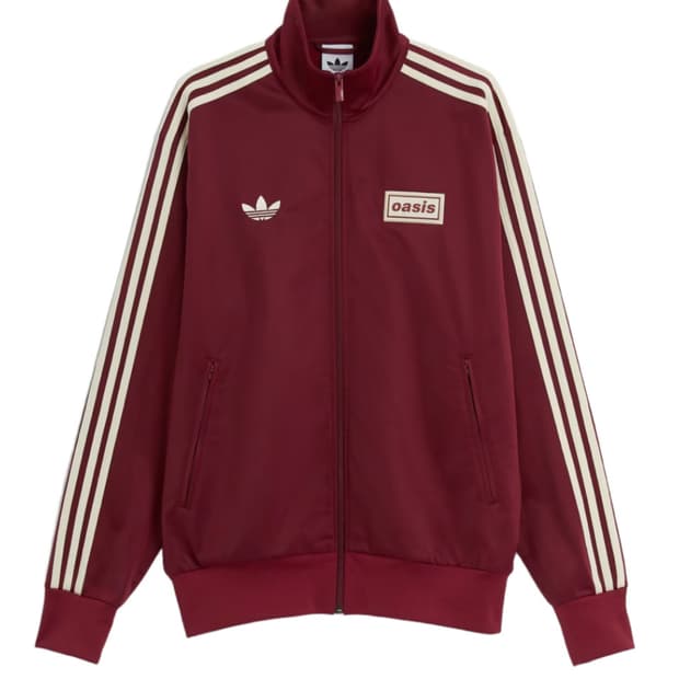 아디다스 x 오아시스 투어 파이어버드 트랙 탑 노블 마룬 -xs