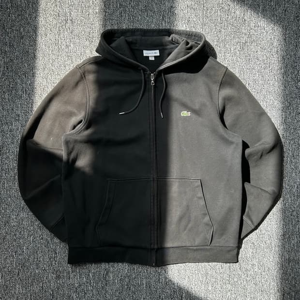 라코스테 자수로고 기모 후드집업 