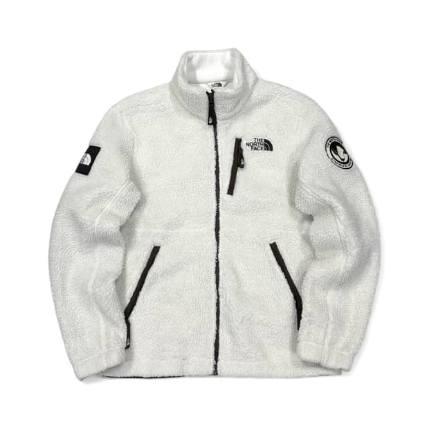 TNF 노스페이스 리모 쉐르파 화이트 플리스 자켓