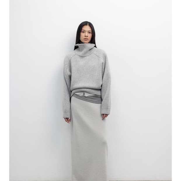 LE917. STRING STRAIGHT KNIT SKIRT