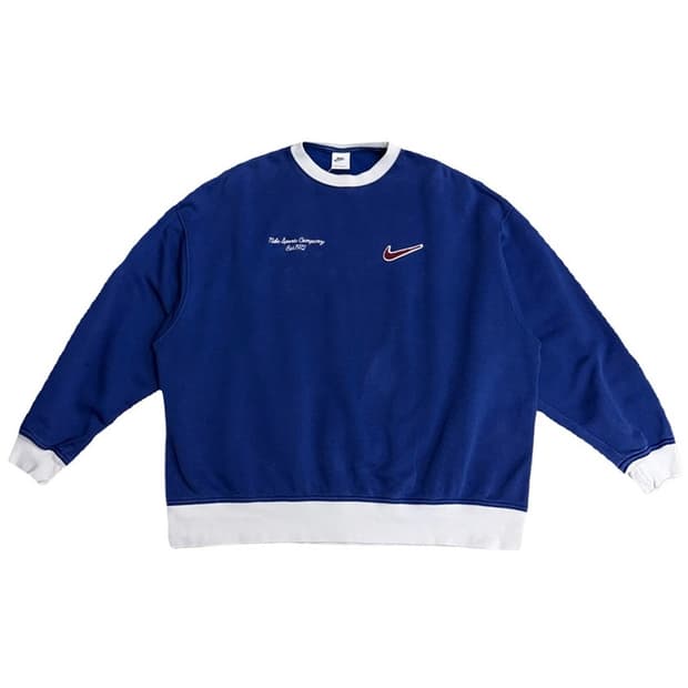 NIKE 스우시 에센셜 오버핏 크루넷 맨투맨 S