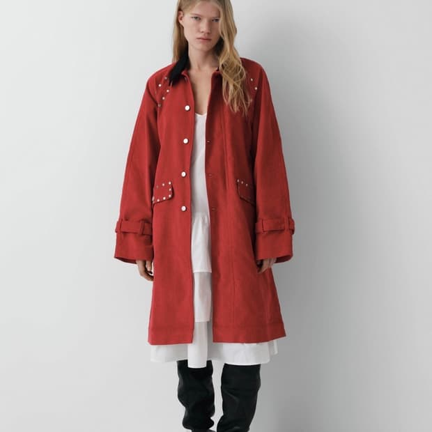 [M]기마구아스 Joaquin 스터드 자켓/레드