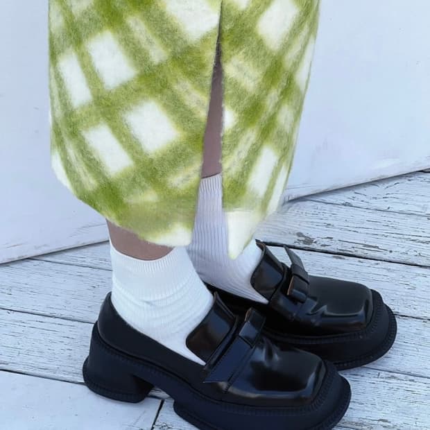 슈슈통 shushutong 리본 로퍼 신발 가죽 부츠 워커