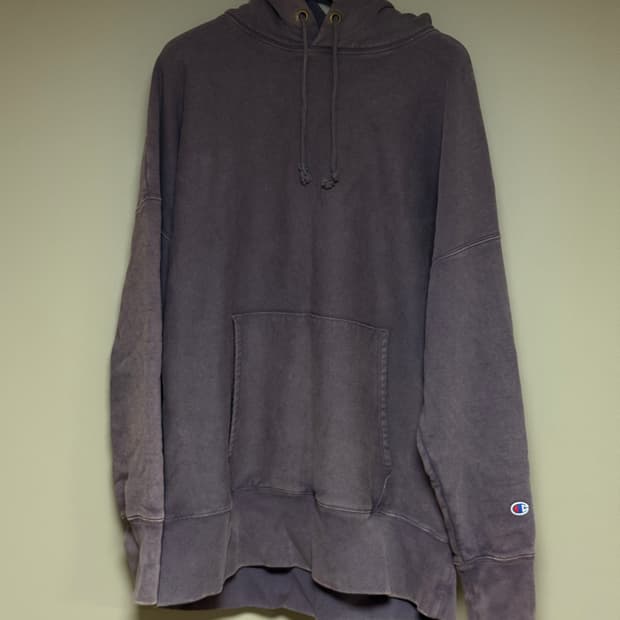 Champion reverse weave over dyed hoodie