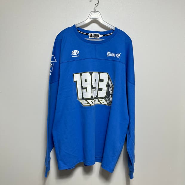 베이프 에이프 1993 맨투맨 블루 xl