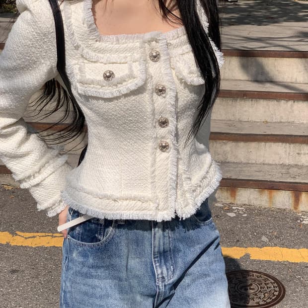 모디무드 트위드 자켓