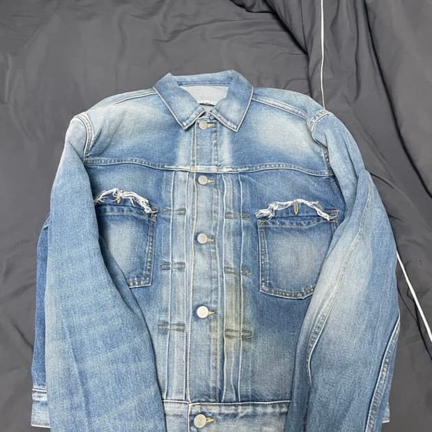 마르지엘라 디스트레스 데님 자켓